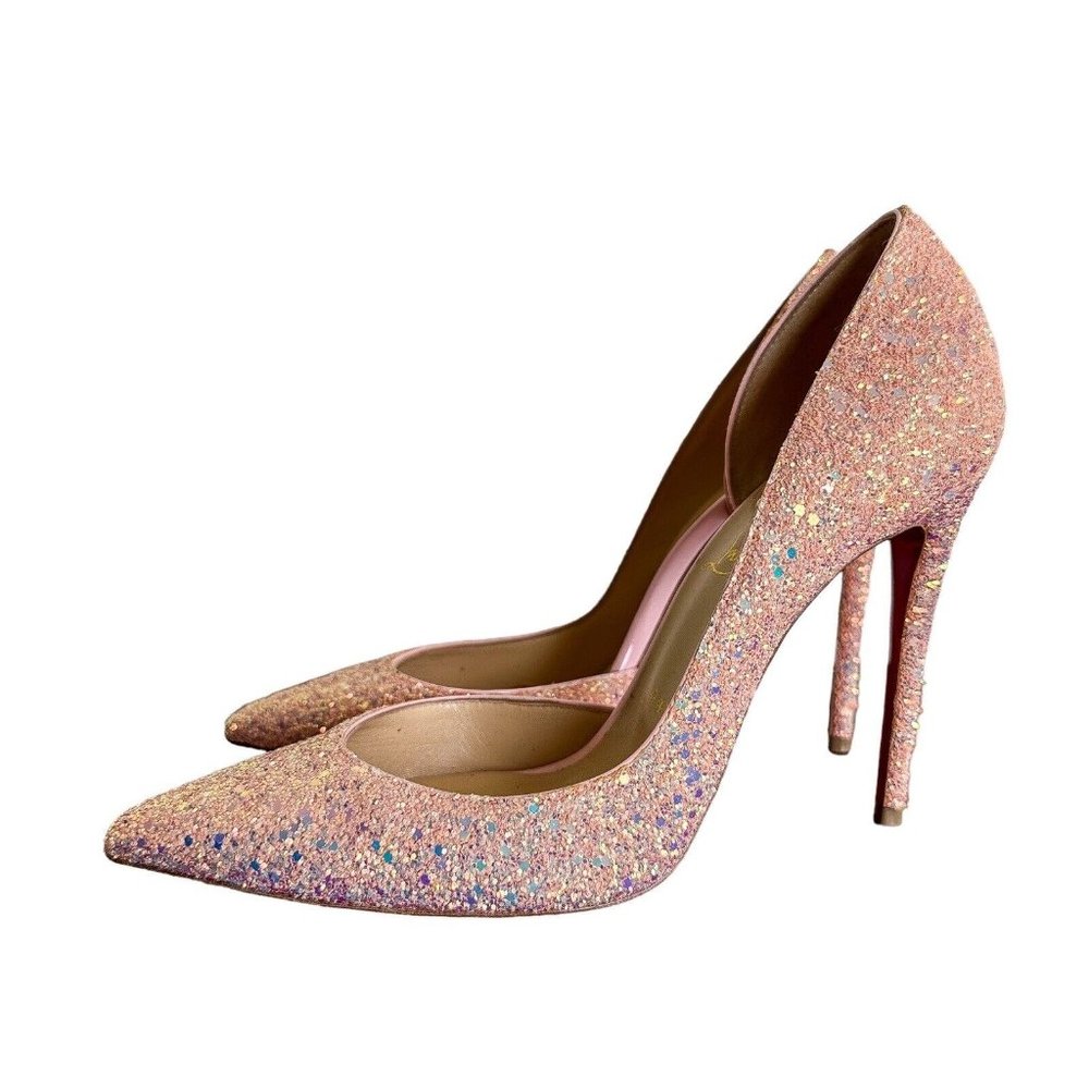 Christian Louboutin Pink Glitter Heels